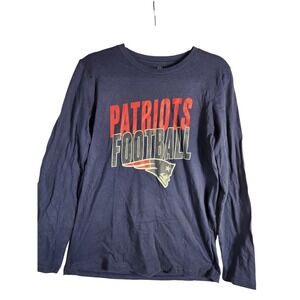 New England Patriots Football Long Sleeve T-Shirt Kids Youth Size L 14 16 NFL